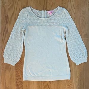 Lilly Pulitzer Cream Sparkle Sweater